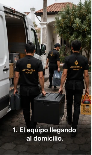 Equipo Altomesa llegando al domicilio del cliente